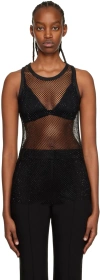 Olenich Black Crewneck Tank Top In Black