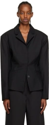 Olenich Black Wide Blazer In Black