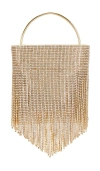 Olga Berg Adina Crystal Fringe Bag In 香槟酒色