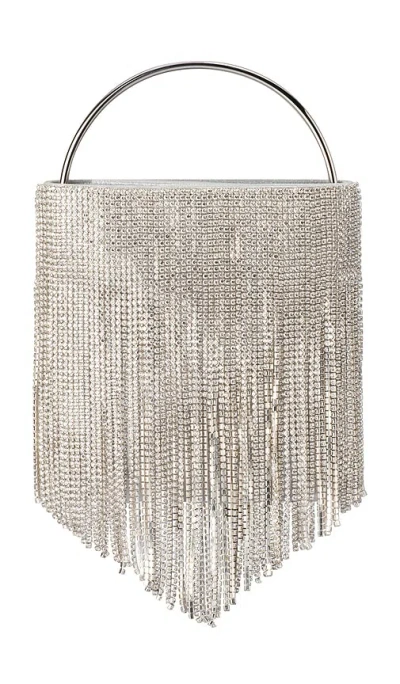 Olga Berg Adina Crystal Fringe Bag In Metallic