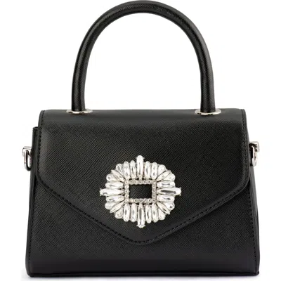 Olga Berg Alejandra Embellished Top Handle Bag In Black