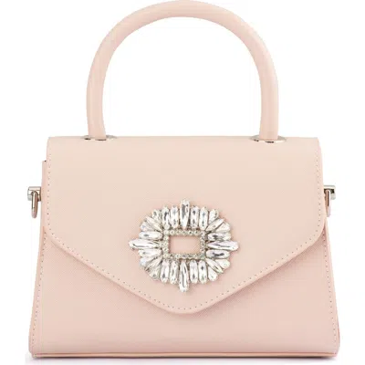 Olga Berg Alejandra Embellished Top Handle Bag In Pink
