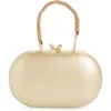 Olga Berg Anya Crystal Handle Clutch In Gold