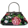 Olga Berg Audrey Sequin Top Handle Bag In Black