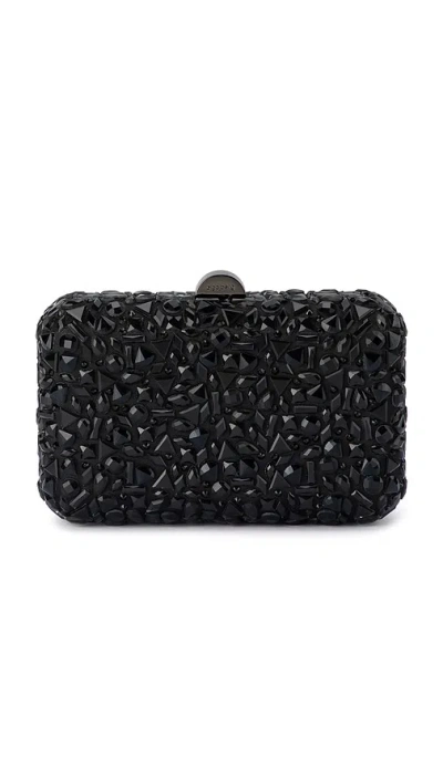 Olga Berg Aviva Crystal Clutch In Black