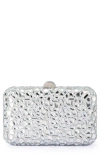 Olga Berg Aviva Crystal Frame Clutch In White