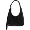Olga Berg Calypso Crystal Mesh Shoulder Bag In Black