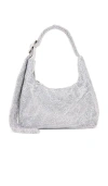 Olga Berg Calypso Crystal Shoulder Bag In Metallic