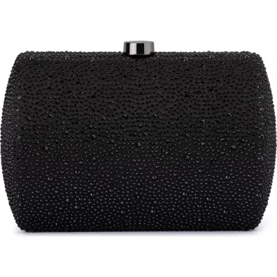 Olga Berg Carolina Crystal Frame Clutch In Black