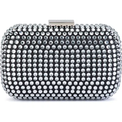 Olga Berg Caydence Hot Fix Crystal Clutch In Metallic