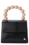 Olga Berg Caylee Wooden Bead Handle Clutch