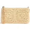 Olga Berg Dana Raffia Shoulder Bag