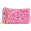 Olga Berg Dana Raffia Shoulder Bag