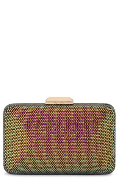 Olga Berg Edith Iridescent Frame Clutch In Multi