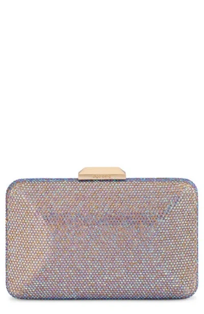 Olga Berg Edith Iridescent Frame Clutch In Pink