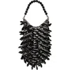Olga Berg Florence Chainmail Convertible Shoulder Bag In Black