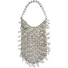 Olga Berg Florence Chainmail Convertible Shoulder Bag In Silver