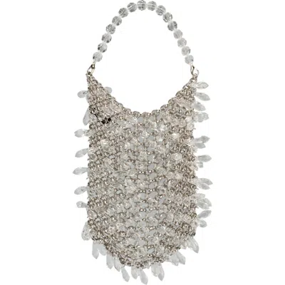 Olga Berg Florence Chainmail Convertible Shoulder Bag In Silver