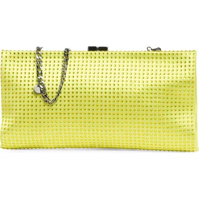Olga Berg Gabriela Hotfix Frame Clutch In Green