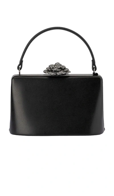 Olga Berg Grace Embellished Frame Bag In Black