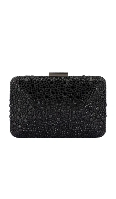 Olga Berg Harriet Crystal Clutch In Black