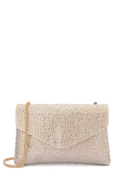 Olga Berg Hattie Crystal Shoulder Bag In Gold