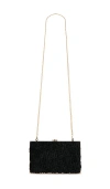 Olga Berg Hazel Textured Clutch In Black