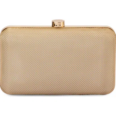 Olga Berg Jen Mesh Frame Clutch In Brown