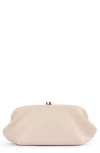 Olga Berg Josefina Faux Leather Frame Clutch In Natural