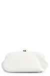 Olga Berg Josefina Faux Leather Frame Clutch In White