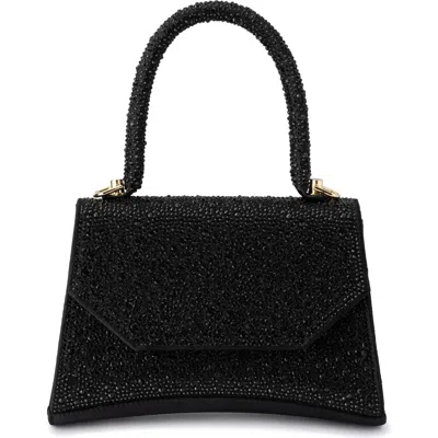 Olga Berg Kimmi Hotfix Top Handle Bag In Black