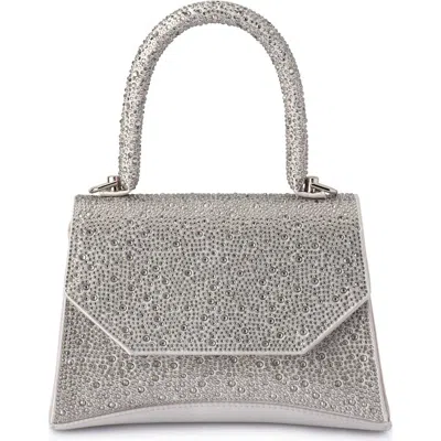 Olga Berg Kimmi Hotfix Top Handle Bag In Silver
