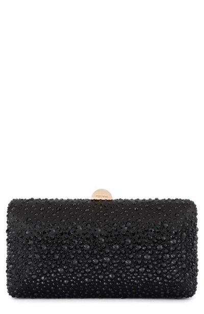 Olga Berg Kira Hotfix Frame Clutch In Black