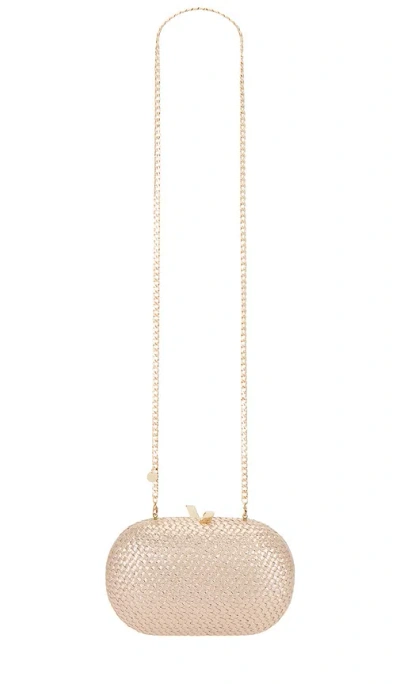 Olga Berg Lucia Oval Clutch In Gold