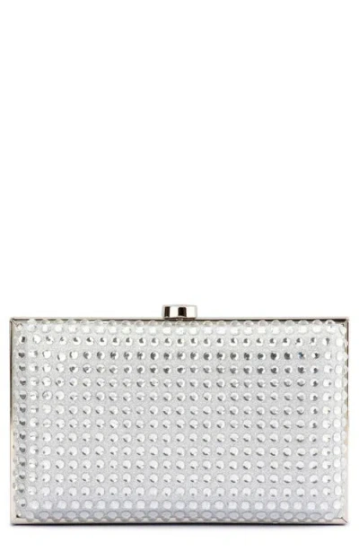 Olga Berg Manuela Hotfix Frame Clutch In Silver