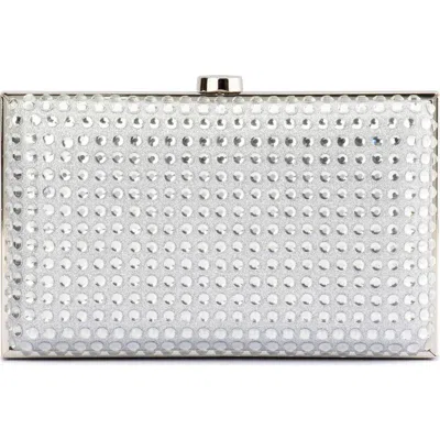 Olga Berg Manuela Hotfix Frame Clutch In Silver