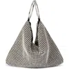 Olga Berg Margot Crystal Convertible Shoulder Bag In Silver