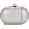 Olga Berg Marta Metallic Clutch In Silver
