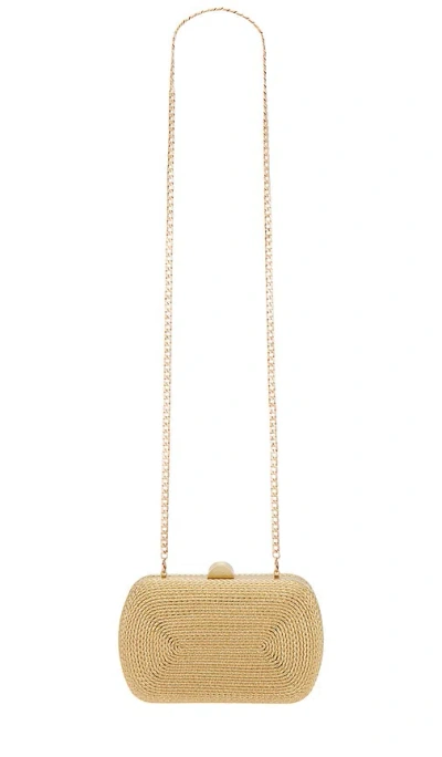 Olga Berg Martina Coiled Rope Clutch In Gold
