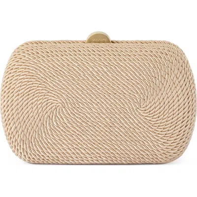 Olga Berg Martina Rope Clutch In Natural