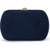 Olga Berg Martina Rope Clutch In Navy