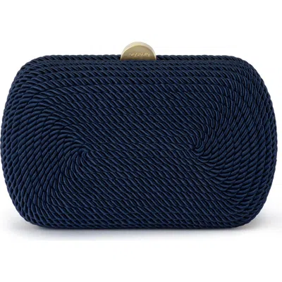 Olga Berg Martina Rope Clutch In Navy