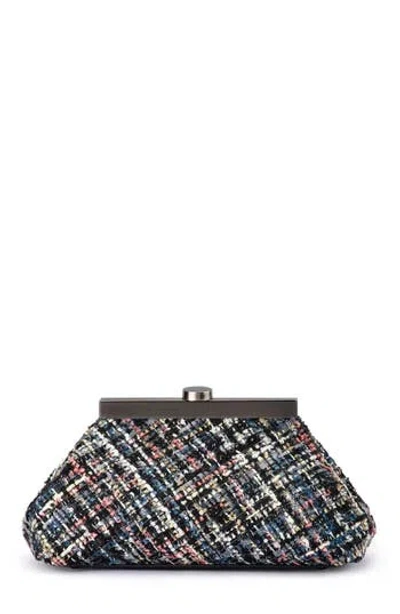 Olga Berg Mia Bouclé Clutch In Black