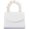 Olga Berg Peta Faux Pearl Top Handle Bag