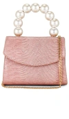 Olga Berg Peta Pearl Handle Bag In Blush