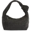 Olga Berg Polly Crystal Shoulder Bag In Black