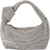 Olga Berg Polly Crystal Shoulder Bag In Silver