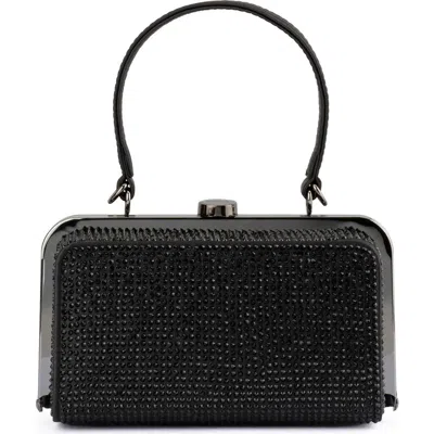 Olga Berg Rita Hotfix Top Handle Bag In Black