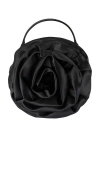 Olga Berg Rosita Rosette Frame Bag In Black