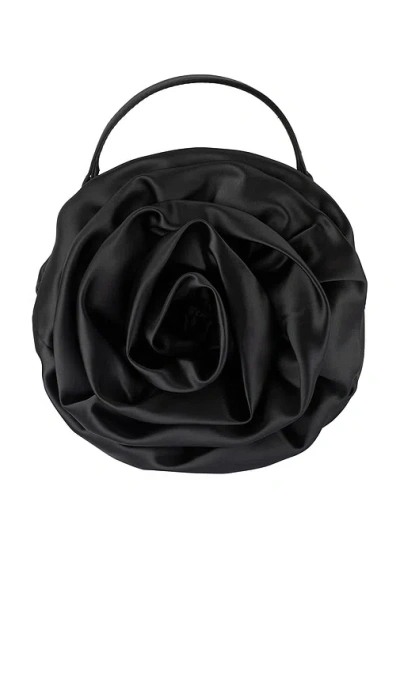 Olga Berg Rosita Rosette Frame Bag In Black
